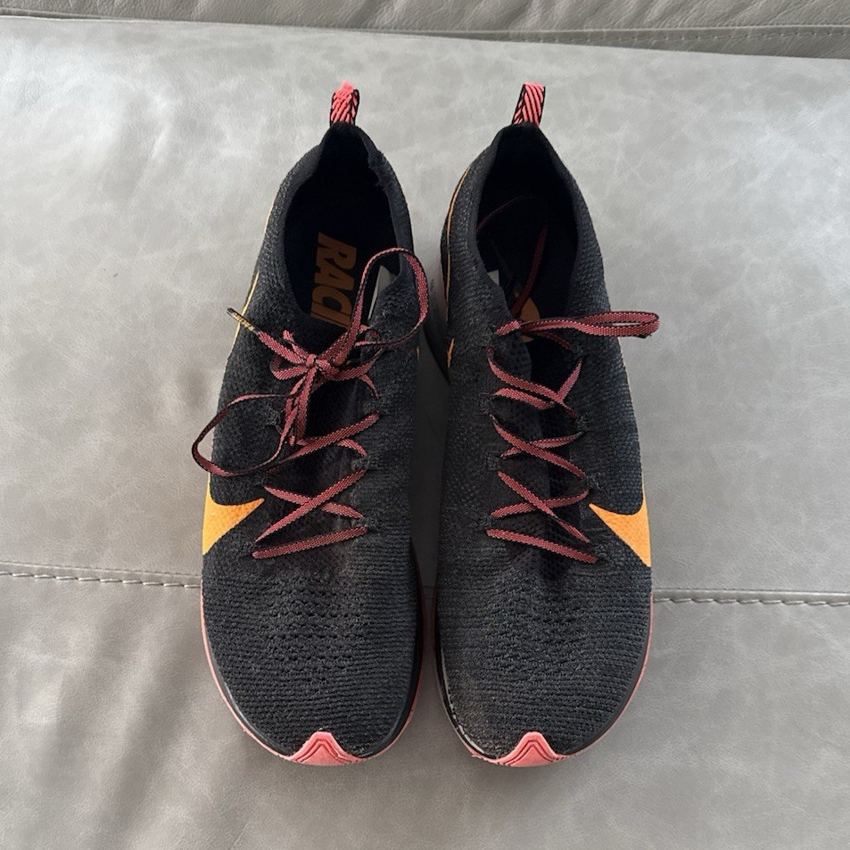 Nike Men's Black/Orange/Red Low Top Lace-Up Athletic Sneakers Activewear