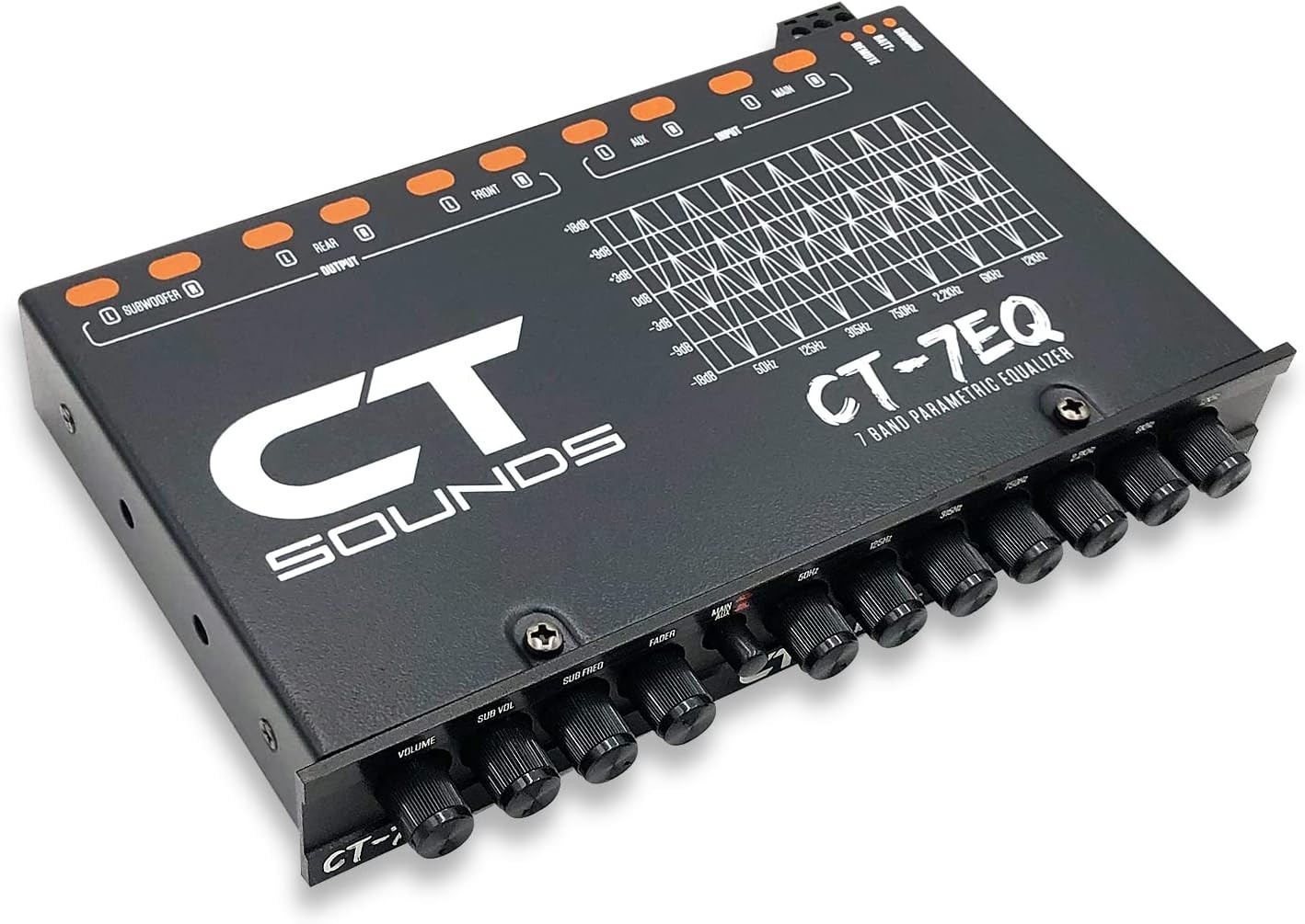 Car Audio Equalizer 7 Band Parametric Design with Installation Brackets Included