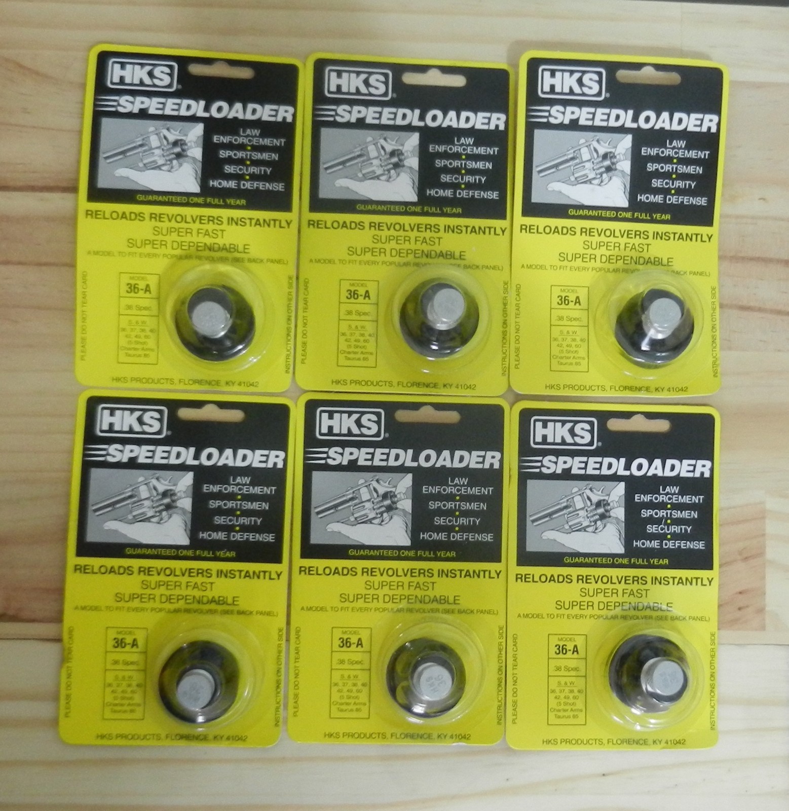 HKS Speedloader;  36-A;  5-Shot; 38 Spec;  357 Mag;  6 Total;  Fast & Dependable