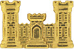 Army Officer Engineer Collar Insignia Pair