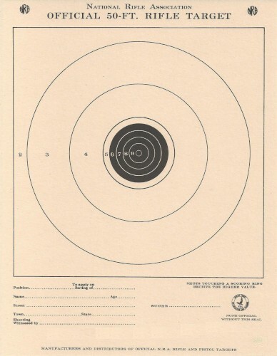 (1000) Official NRA TQ-1/1(P) [A-1] 50 Foot Rifle Target [7" x 9"] FREE SHIPPING