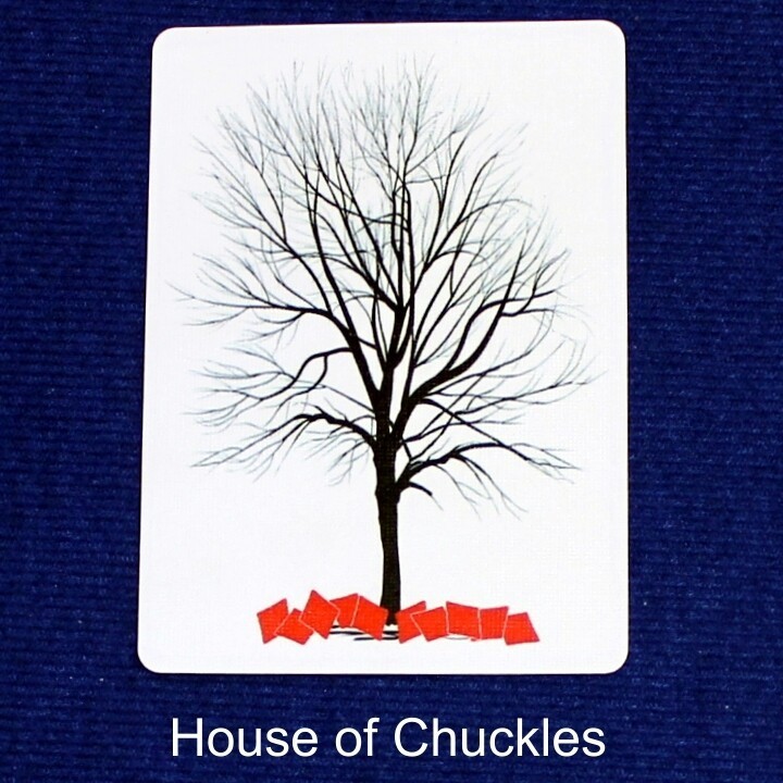 Tree of Fallen Diamonds, Bicycle Printed Gaff Card, Blue