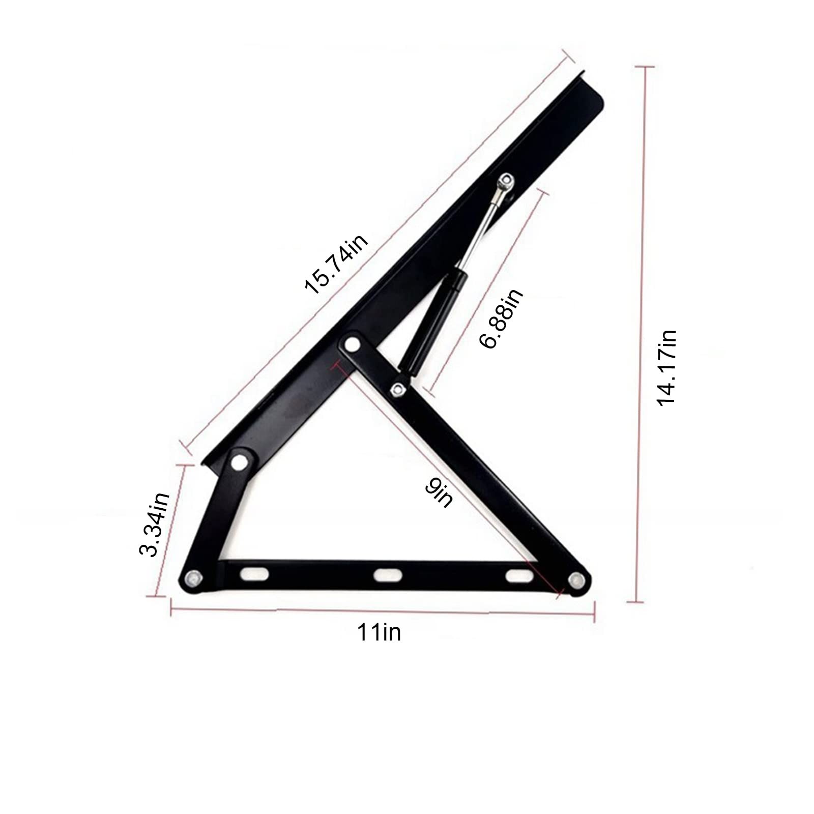 Storage Ottoman Hardware,Hydraulic Hinge,Scissors Hinge Black -L