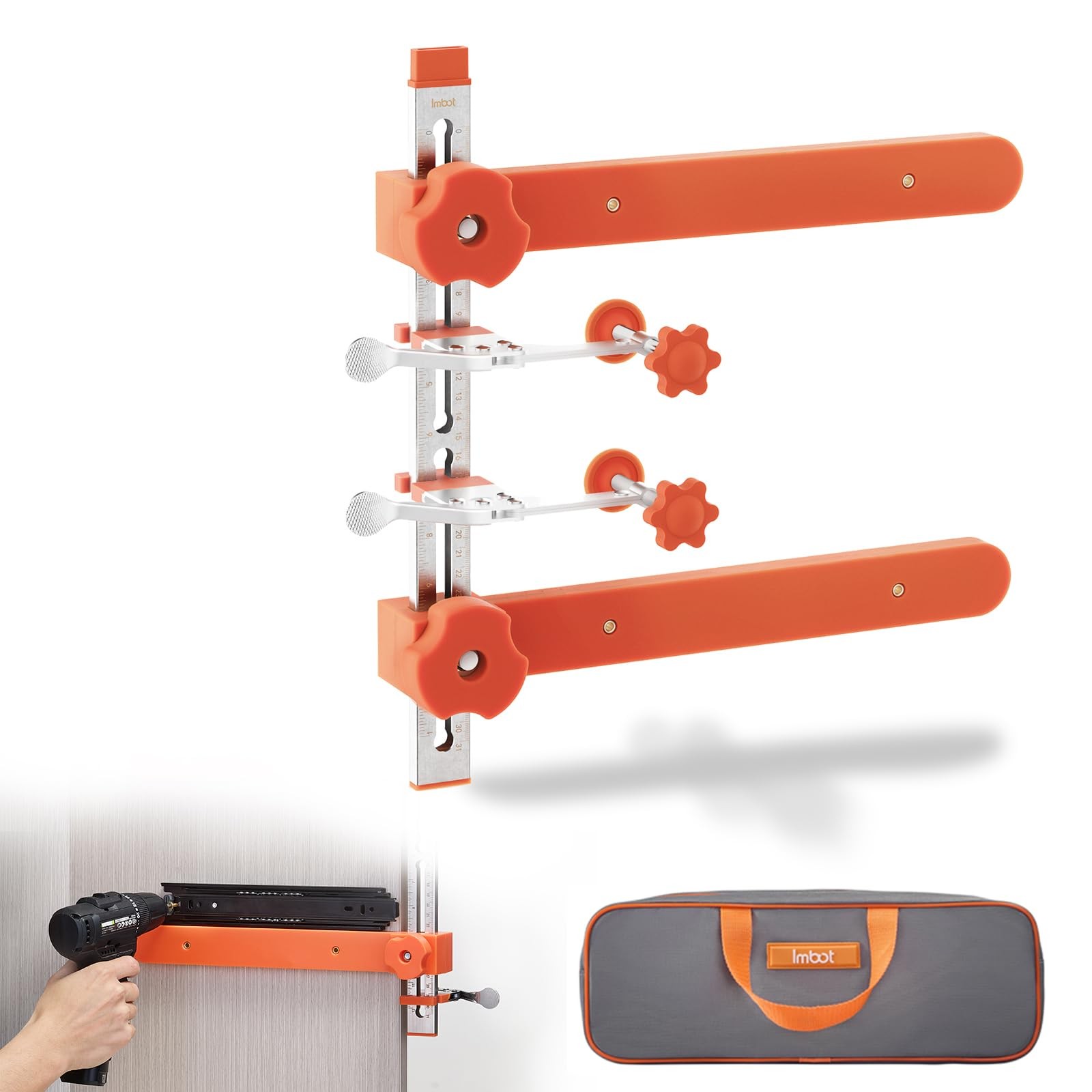 Drawer Slide Jig Precision Cabinet Drawer jig Tool with Laser-Engraved Double.