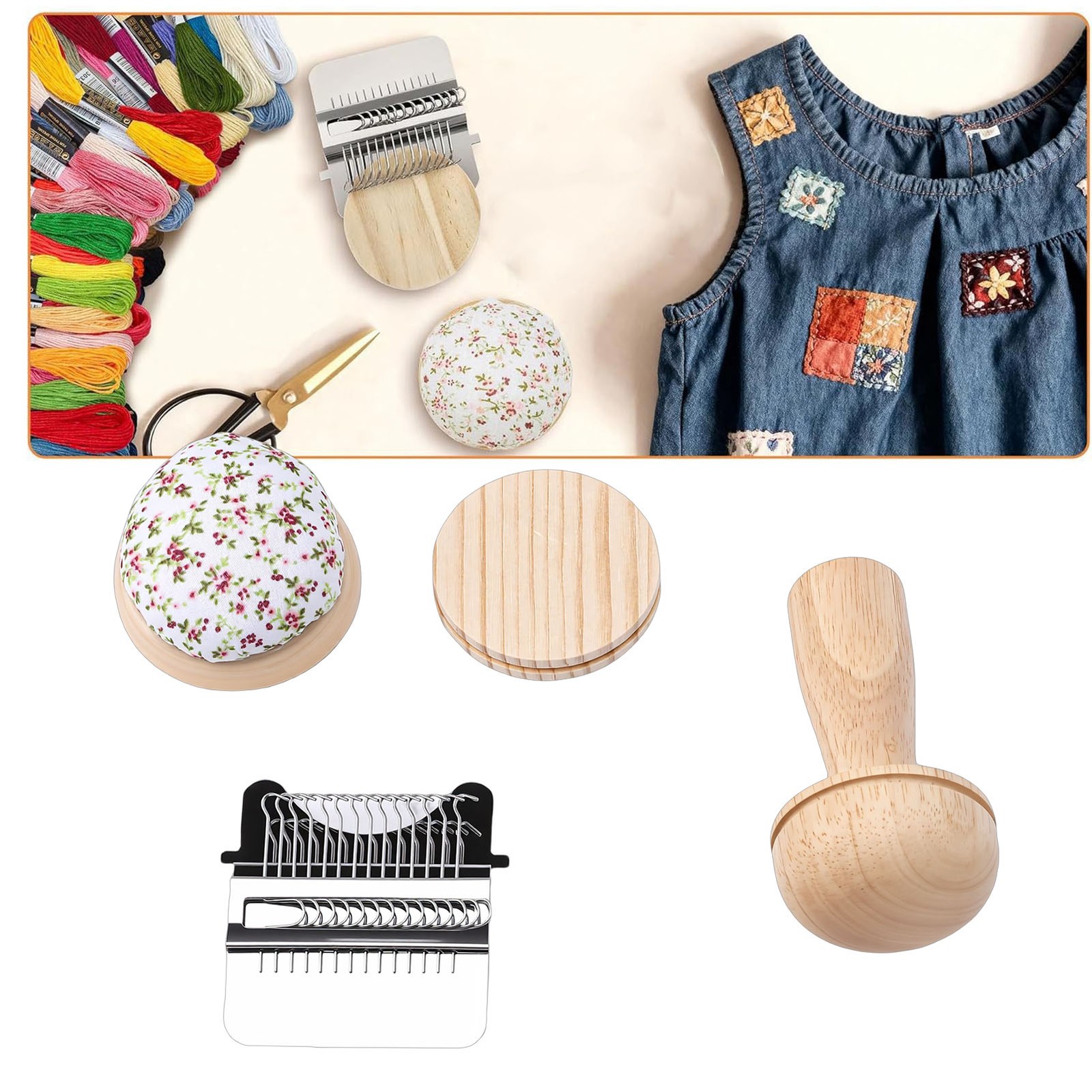 1-Mini Darning Tool Kit For Repairing Socks And Sweaters