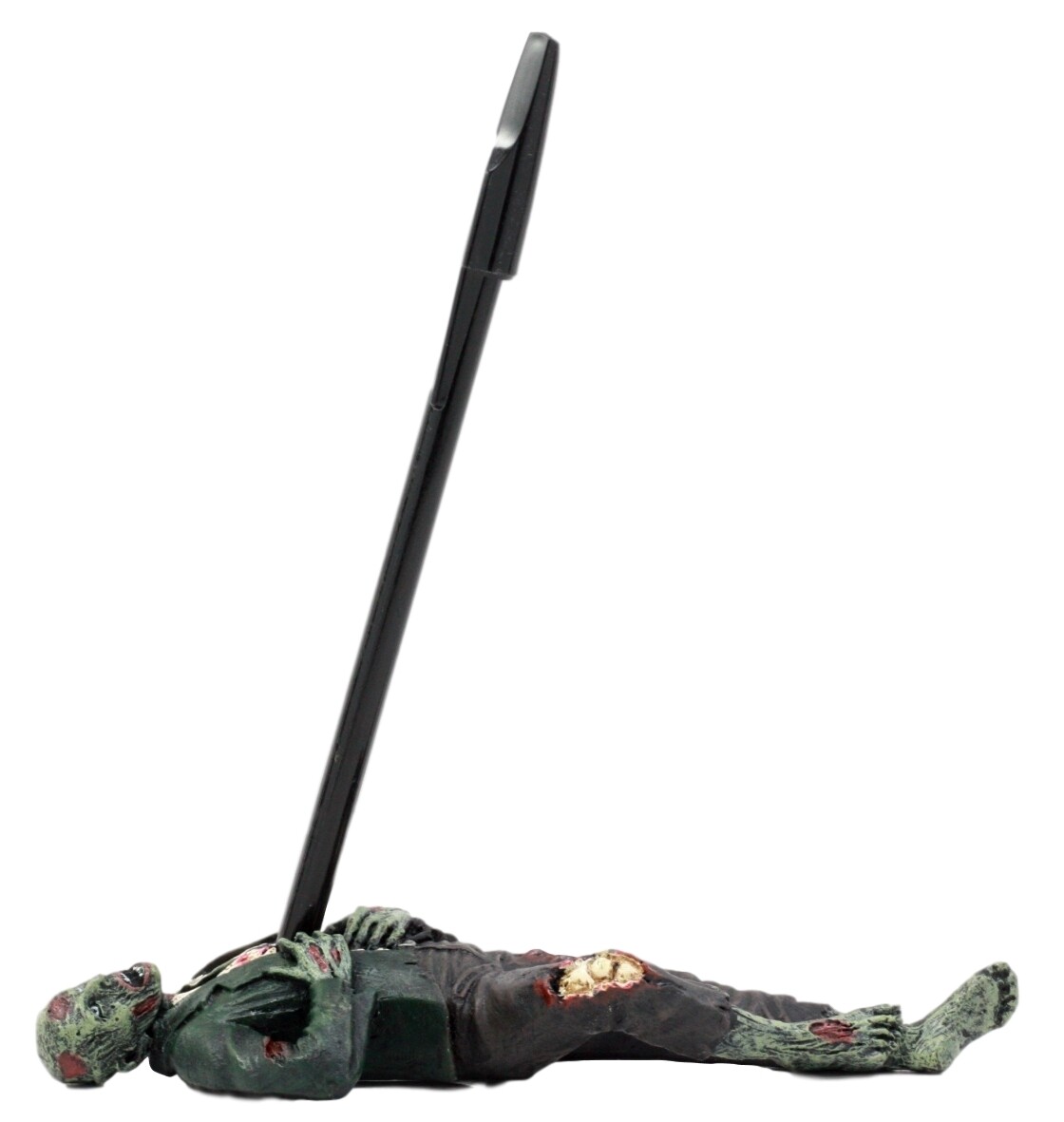 Gory Apocalypse Walking Dead Zombie Hunter Impaled Walker Pen Holder Figurine