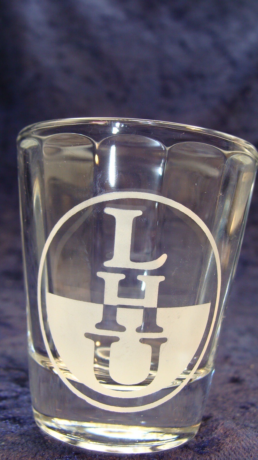 LHU ~ Shot Glass ~ Beveled Glass ~ 2.25” ~ VGC ~