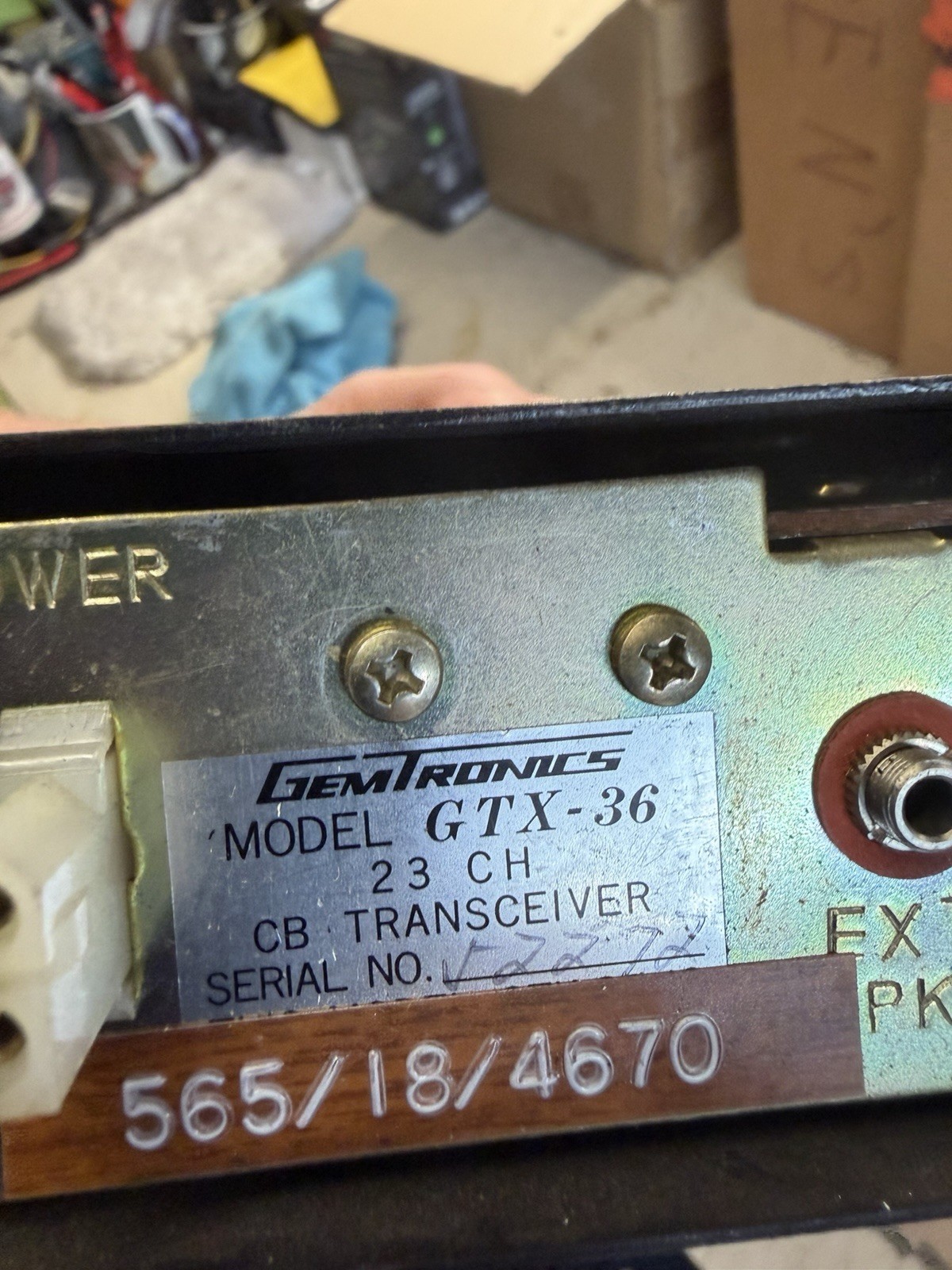 GEMTRONICS MODEL GTX-36 23 CH CB TRANSCEIVER