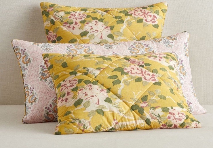 POTTERY BARN Soleil Reversible Percale Pillow Sham King NWOT