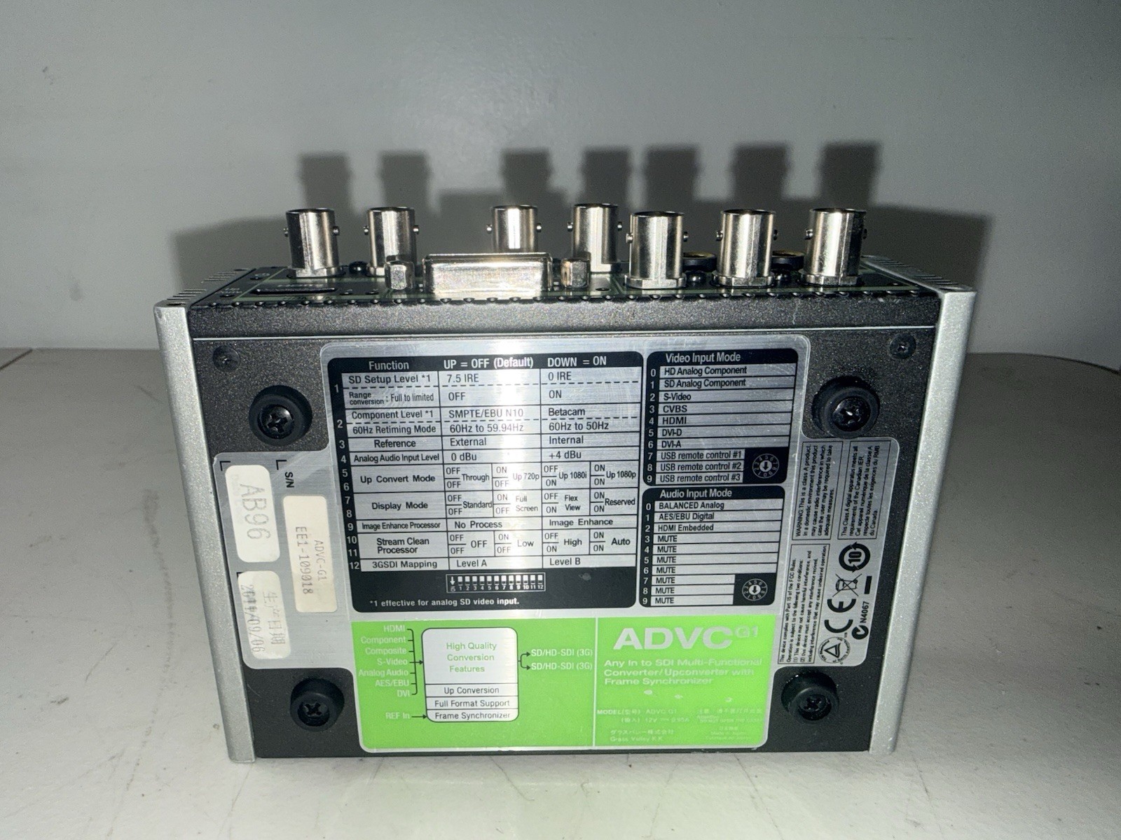 Grass Valley ADVC-G2 converter/ No Power Supply.