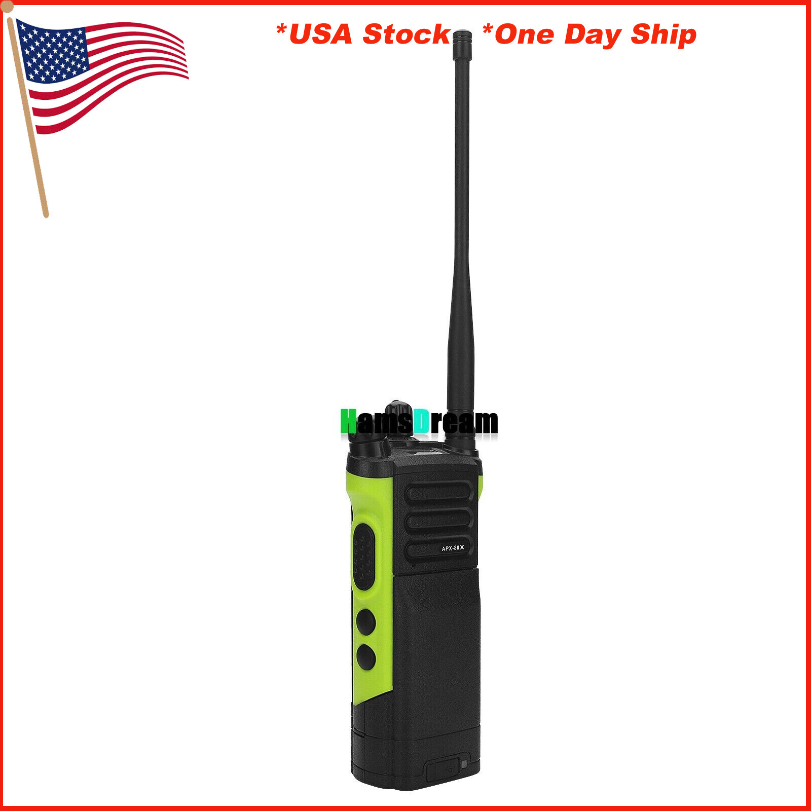 HAMGEEK APX-8000 12W VHF UHF Radio Walkie Talkie with Dual PTT Duplex Mode#USA