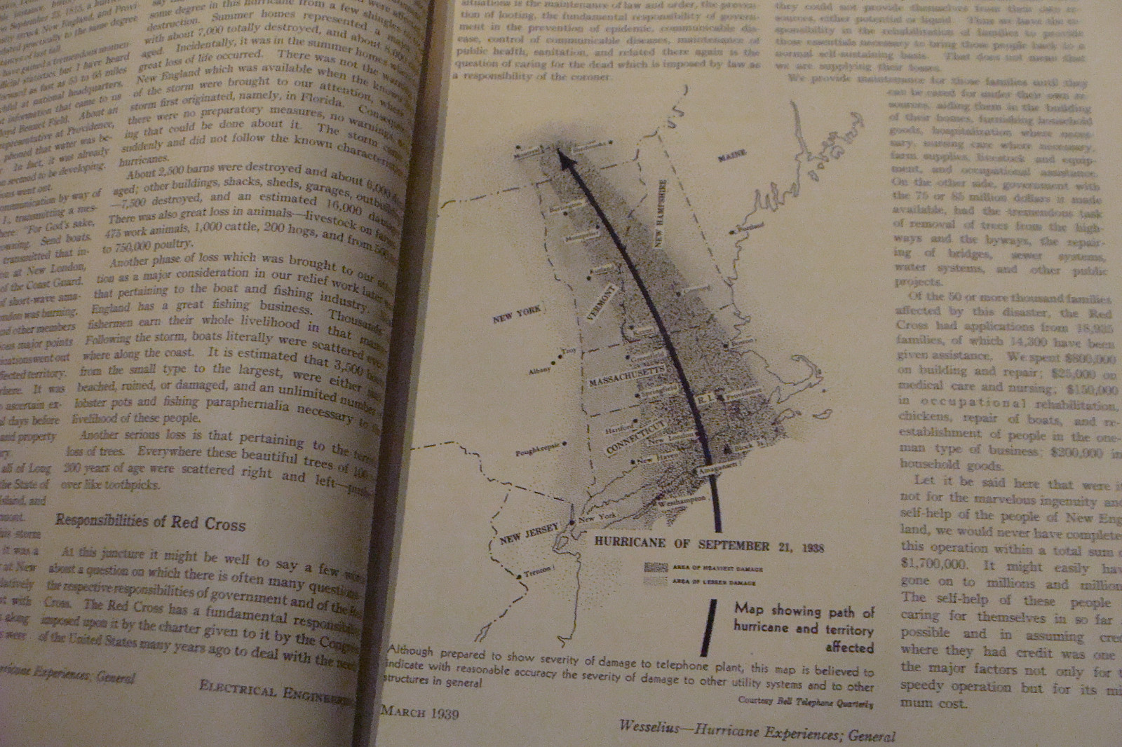 ELECTRICAL ENGINEERING march 1939 - New England hurricane power stuff, etc