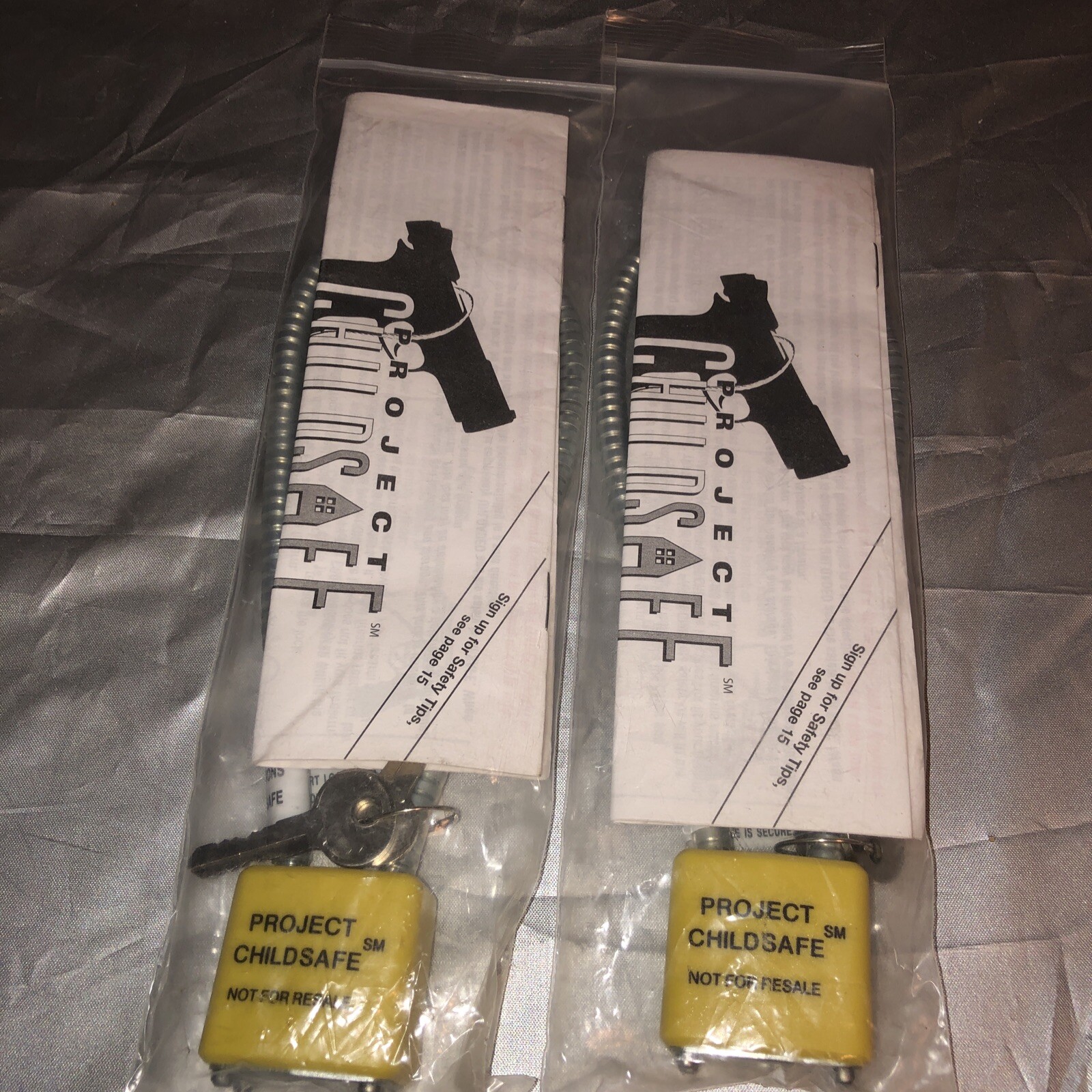 2x PROJECT CHILDSAFE Firearms Guns Weapons Cable Safety Lock Padlock NEW