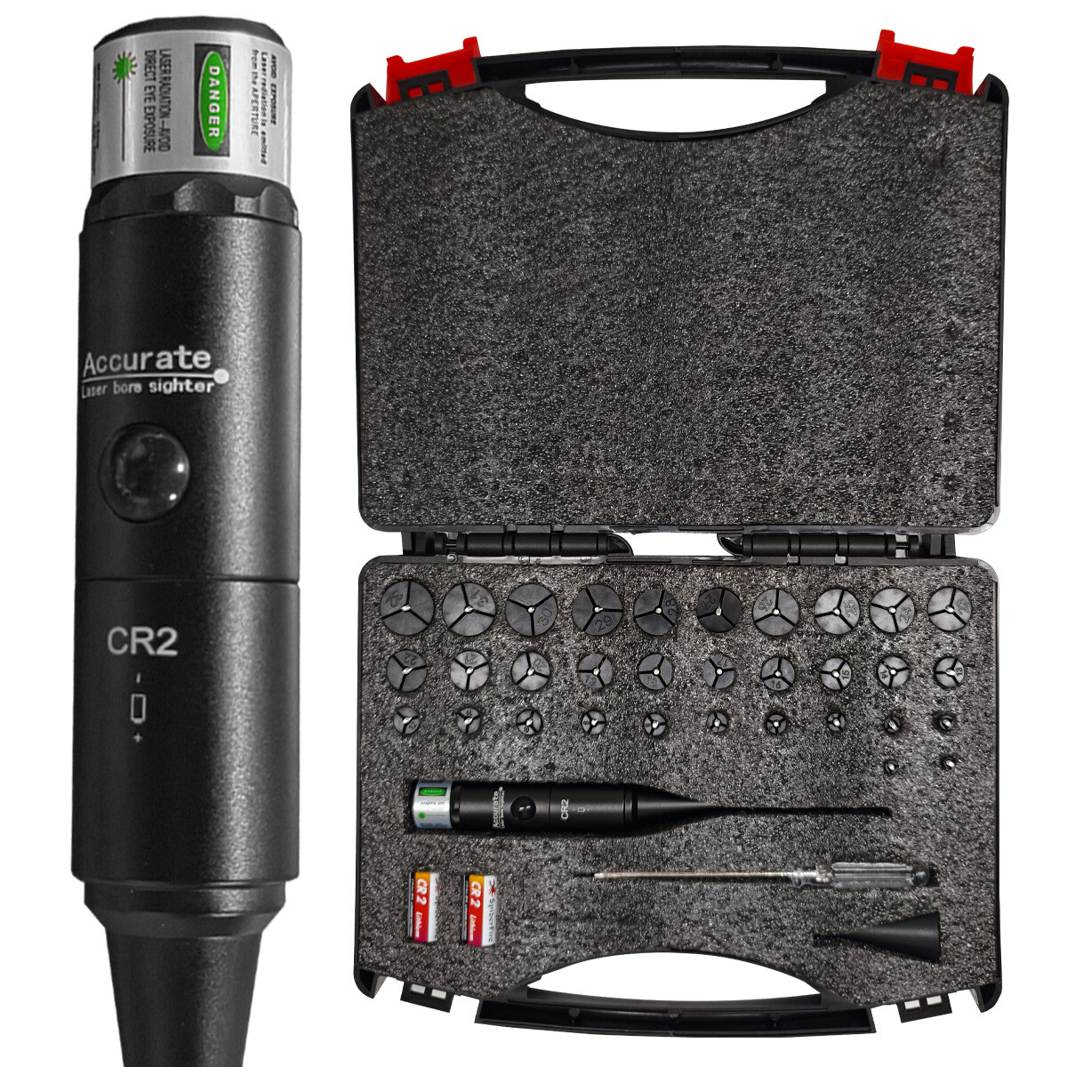 Professional Green Laser Bore Sight Kit Multiple Caliber Upgraded Bore Sighter
