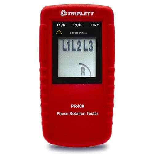 Triplett PR400 Phase Rotation Tester, 40 to 600VAC, 15 to 400Hz