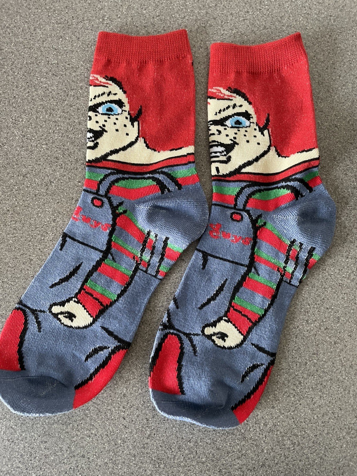 Pair of Chucky Good Guys Socks Unisex One Size Soft Stretch Cotton Child’s Play