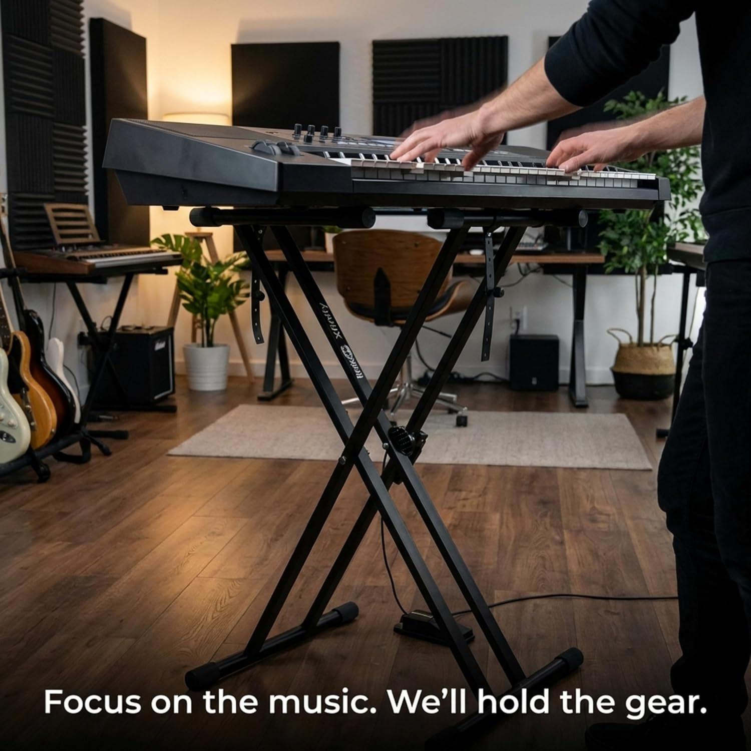 Xfinity Heavy-Duty, Double-X, Pre-Assembled, Infinitely Adjustable Piano Keyboar