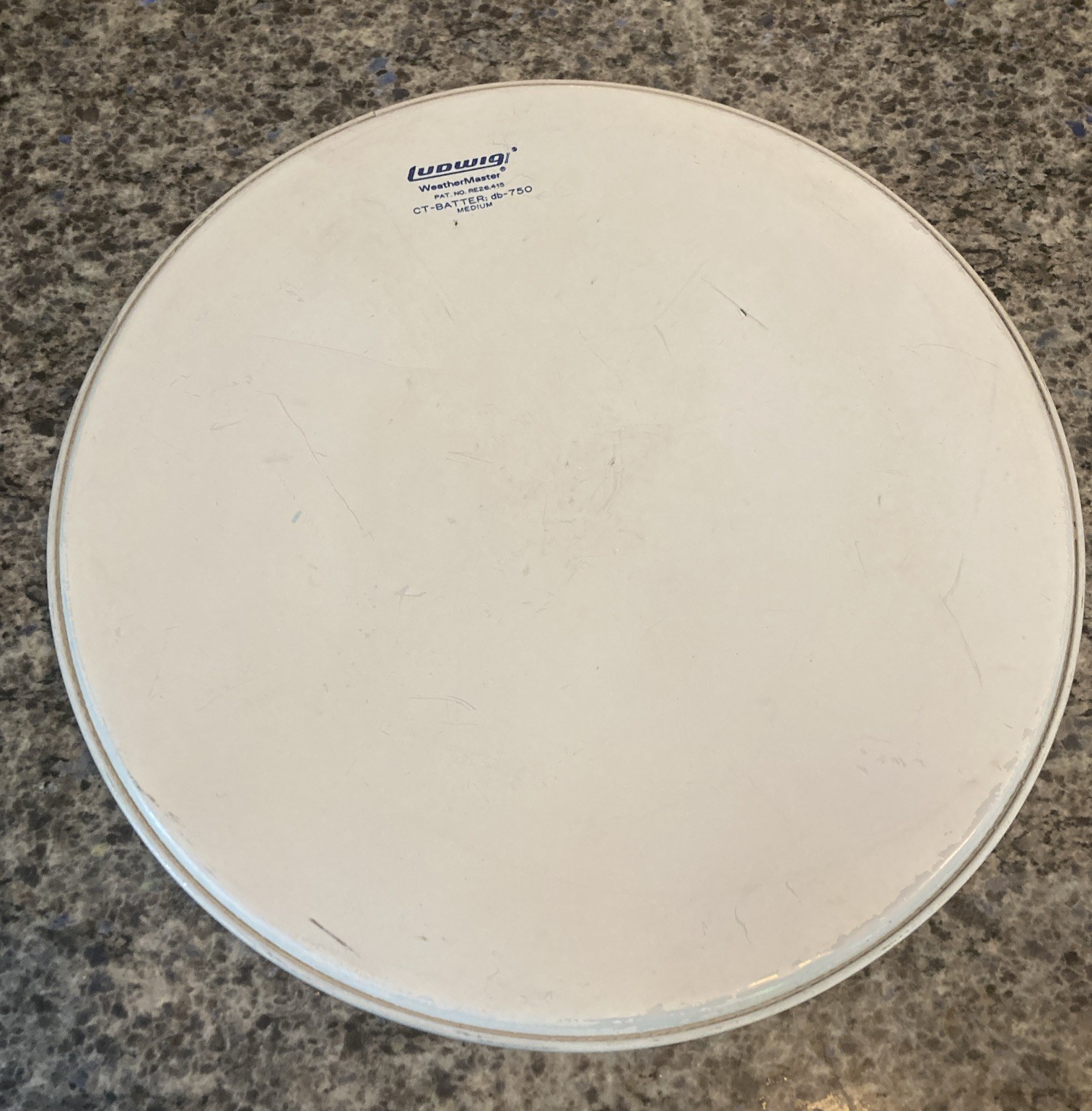 Vintage 1970's 18"inch LUDWIG CT-BATTER db-750 Weather Master Drum Head Medium