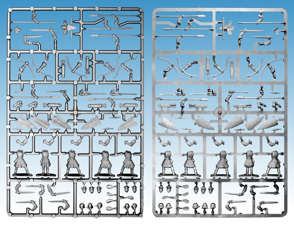 Oathmark - OAKP301 - ELF INFANTRY  - 1 SPRUE - 5 FIGURES - Frostgrave D&D