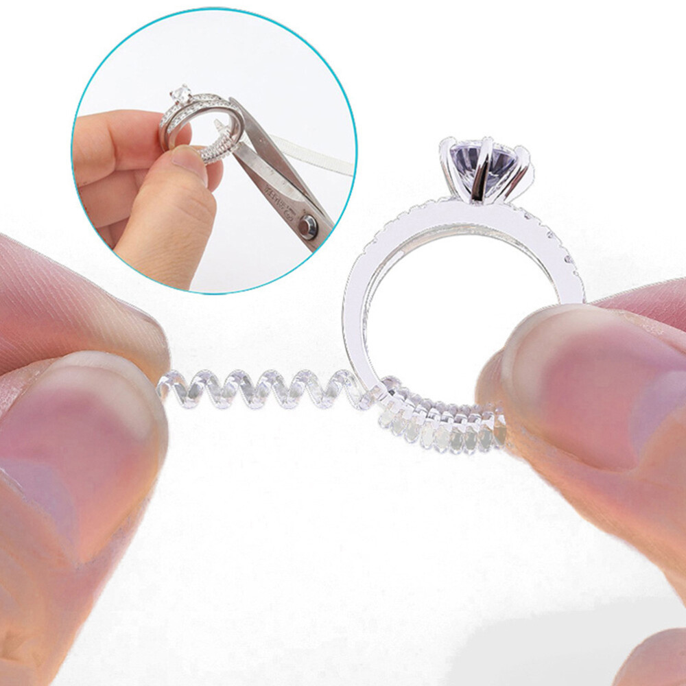 6Pcs Ring Size Reducer Women Silicone Rings Resizing Small Device