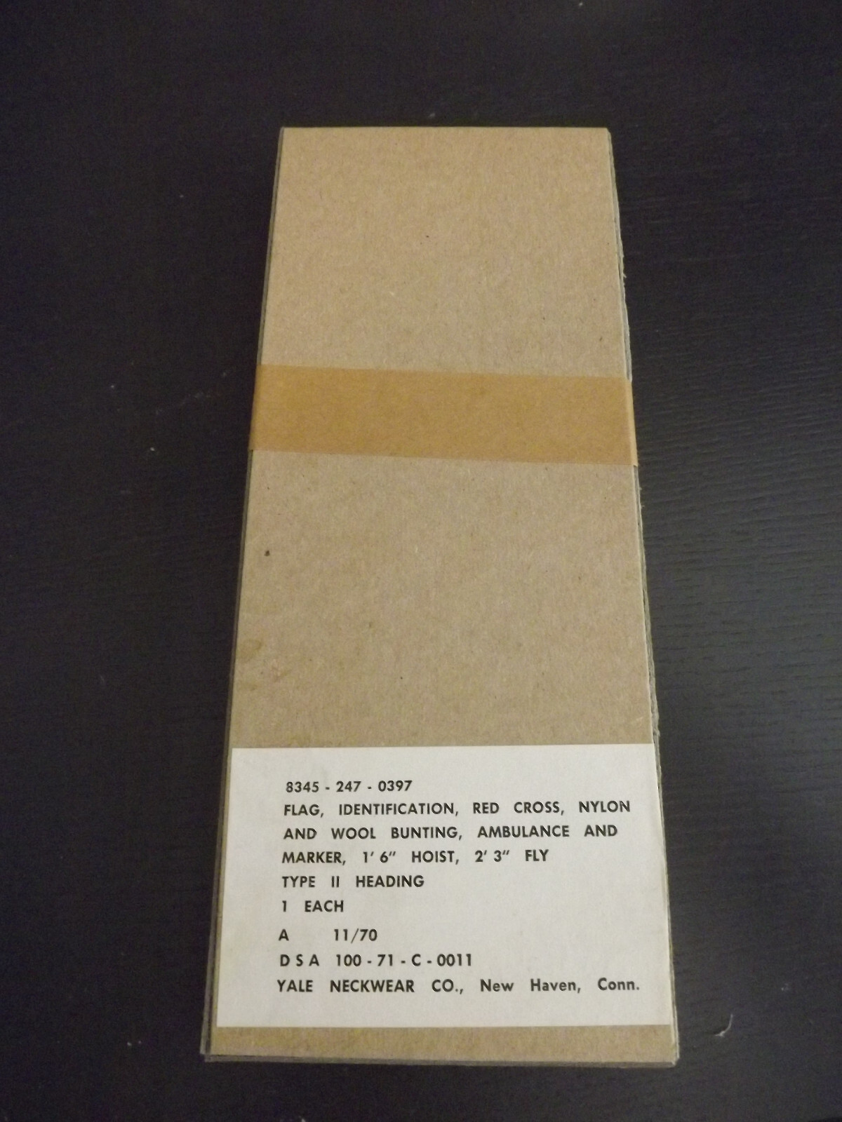 VINTAGE U.S. ARMY M*A*S*H AMBULANCE RED CROSS FLAG NOS SEALED NEVER OPENED