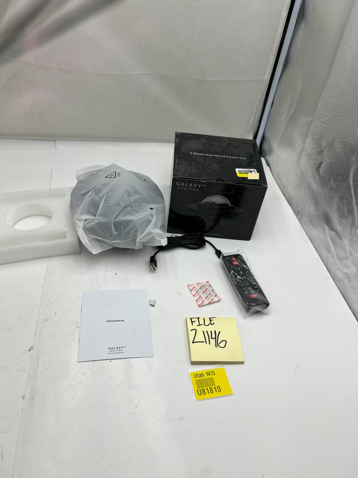 Galaxy 360 Pro Projector Multi-Color Projection Built-In Speaker Bluetooth Black