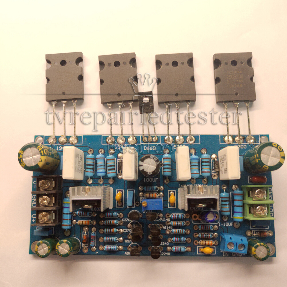 DIY Mono 200W power amplifier board 1943+5200 high power pair tube rear stage