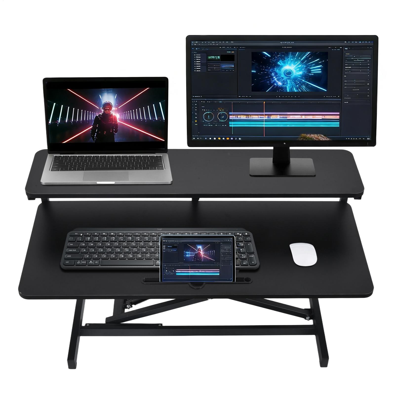 37 Inch Home Office Desk Converter Height Adjustable Computer Desk Riser