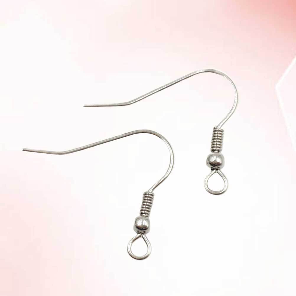 100Pcs Silver Titanium Steel Earwire Hooks for Elegant Daily Earrings
