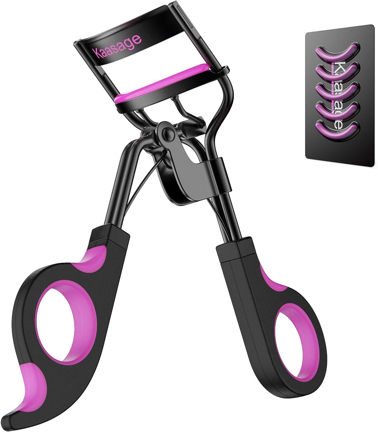 Kaasage Eyelash Curler with Pads, Lash Curler with 5 Extra Silicone Replacement