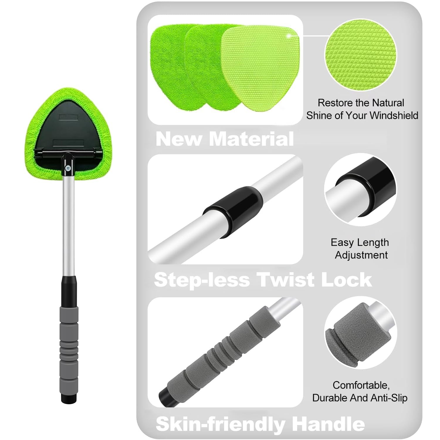 Good Windshield Cleaner Tool – Car Interior Window Cleaning Kit with...