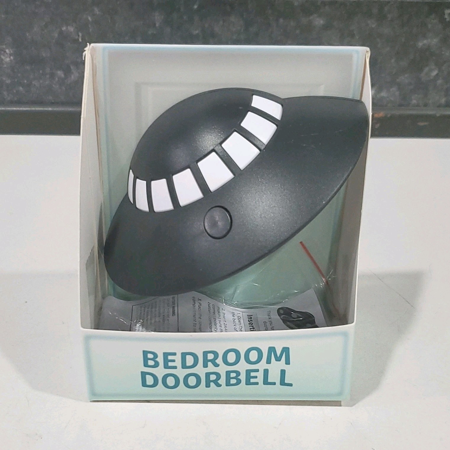 UFO Black Bedroom Doorbell Push Button Battery Powered w/ Mounting Kit Target