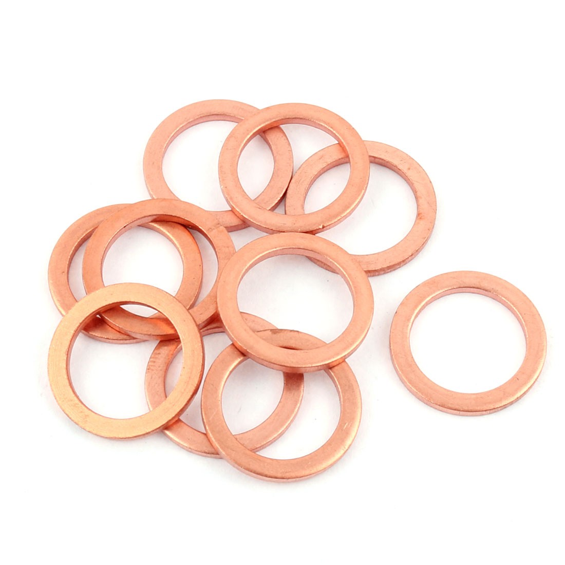 10Pack 22mm x 16mm x 2mm Flat Ring Copper Crush Washer Sealing Gaskets Fastener