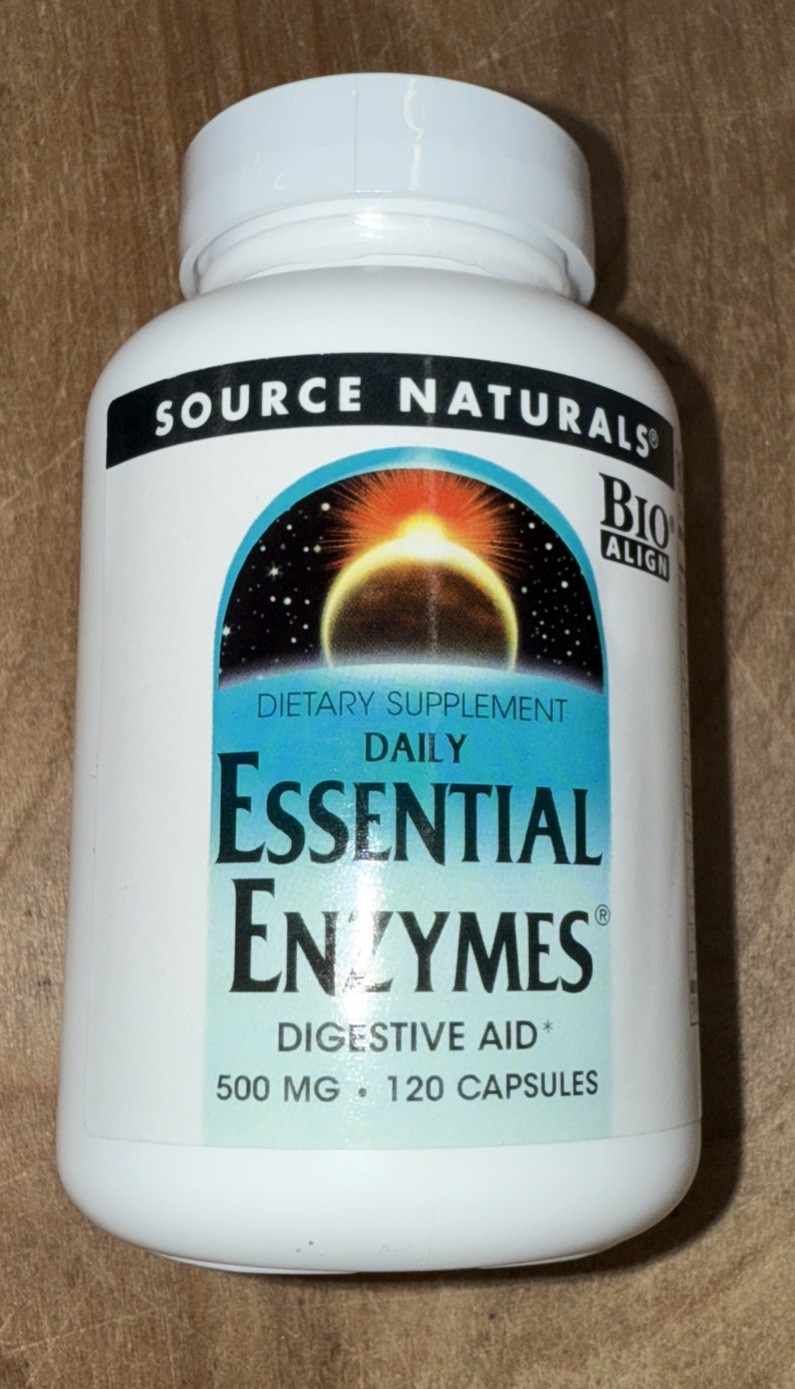 Source Naturals Essential Enzymes 500 Mg, 120 Capsules 9/28