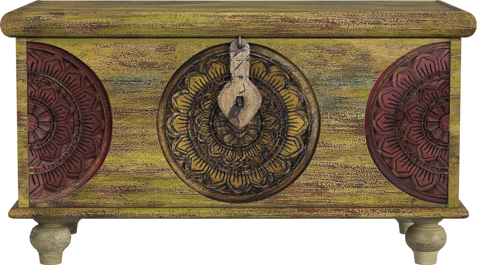 Hand-Painted Vintage Mesa Trunk Coffee Table