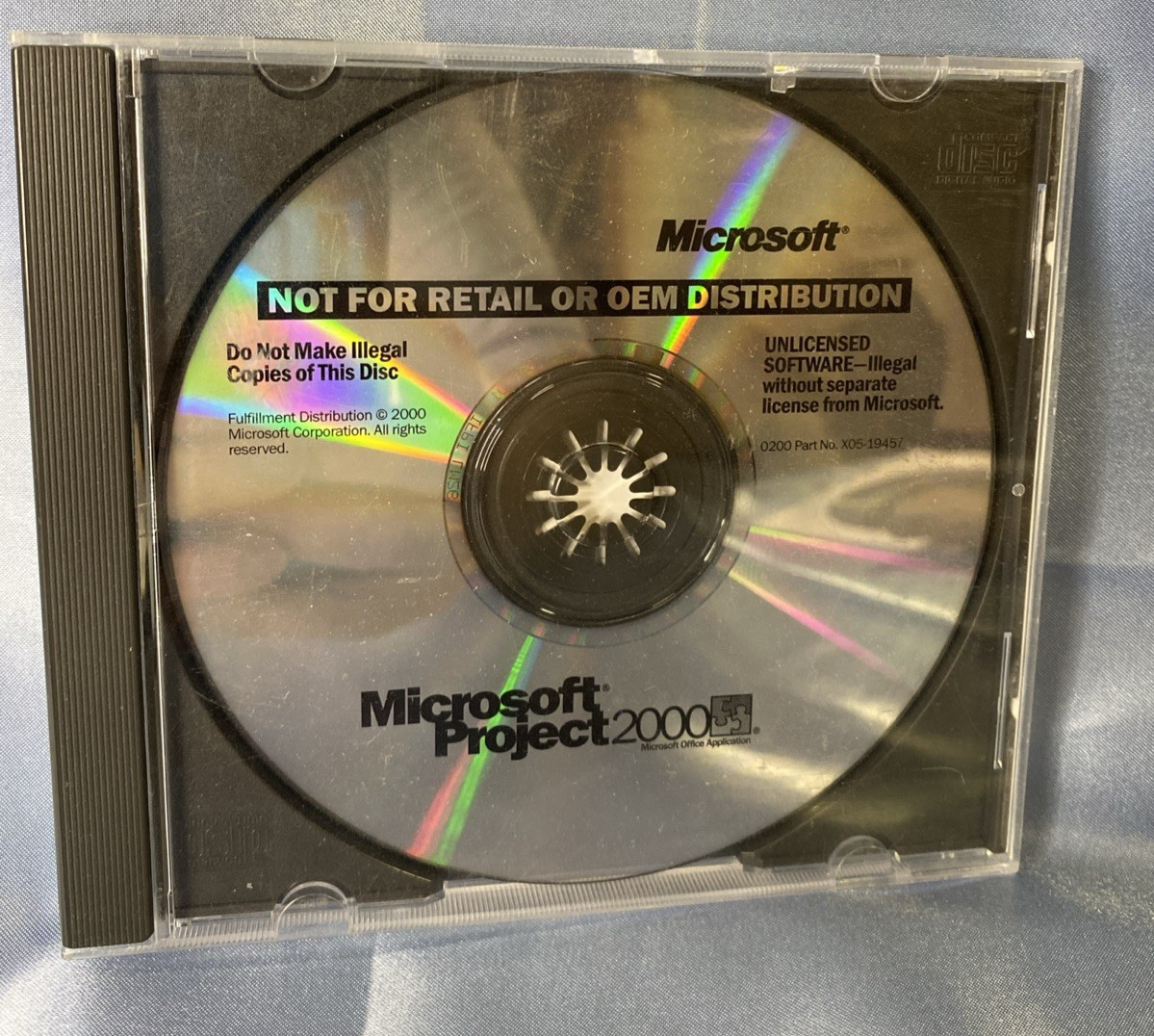 MICROSOFT PROJECT 2000 CD-ROM Genuine with Product Key