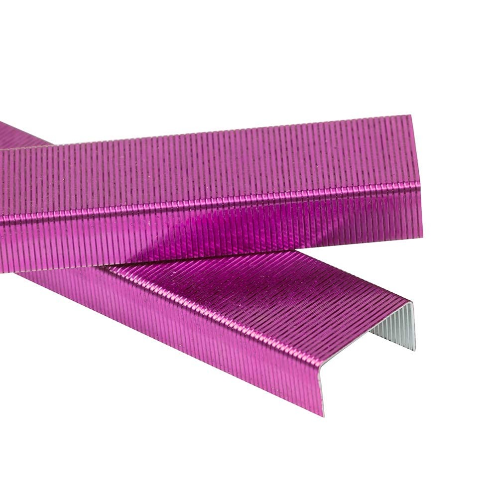 Standard Size Colorful Staples - Fuchsia Pink - 5000/box