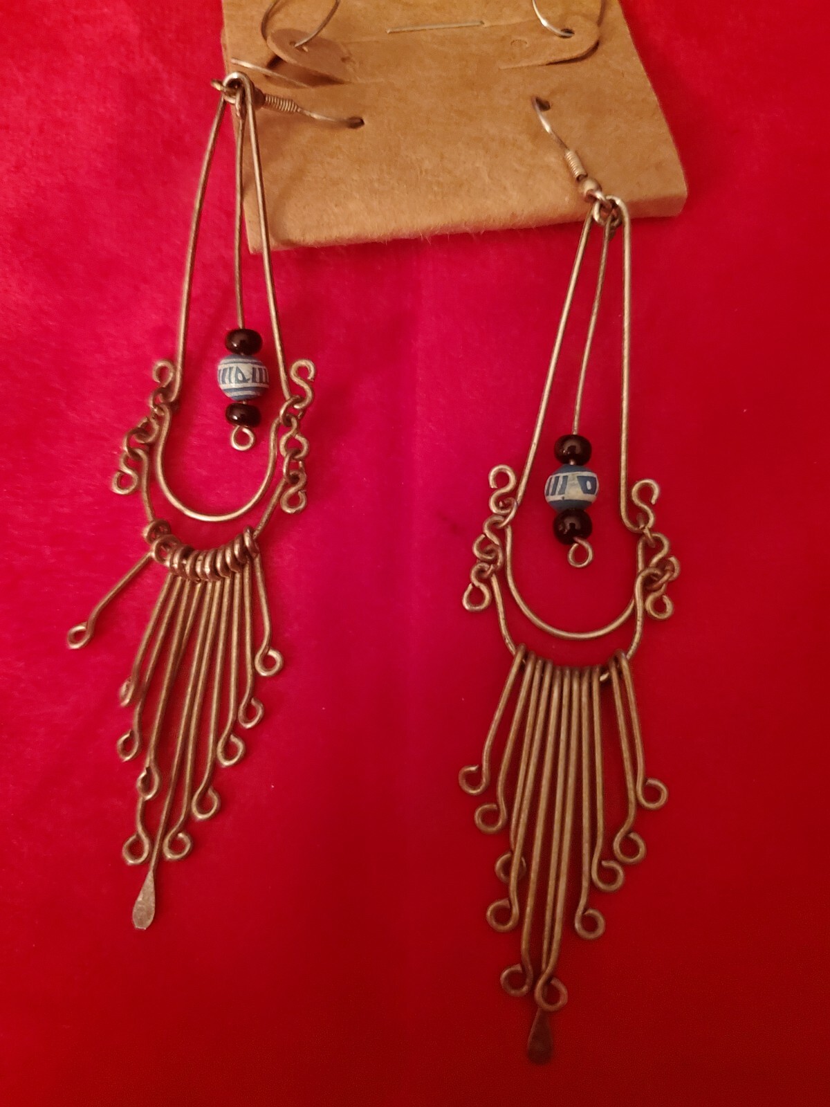 Vintage Earrings Silver and Gold Toned Dangles 2 Sets