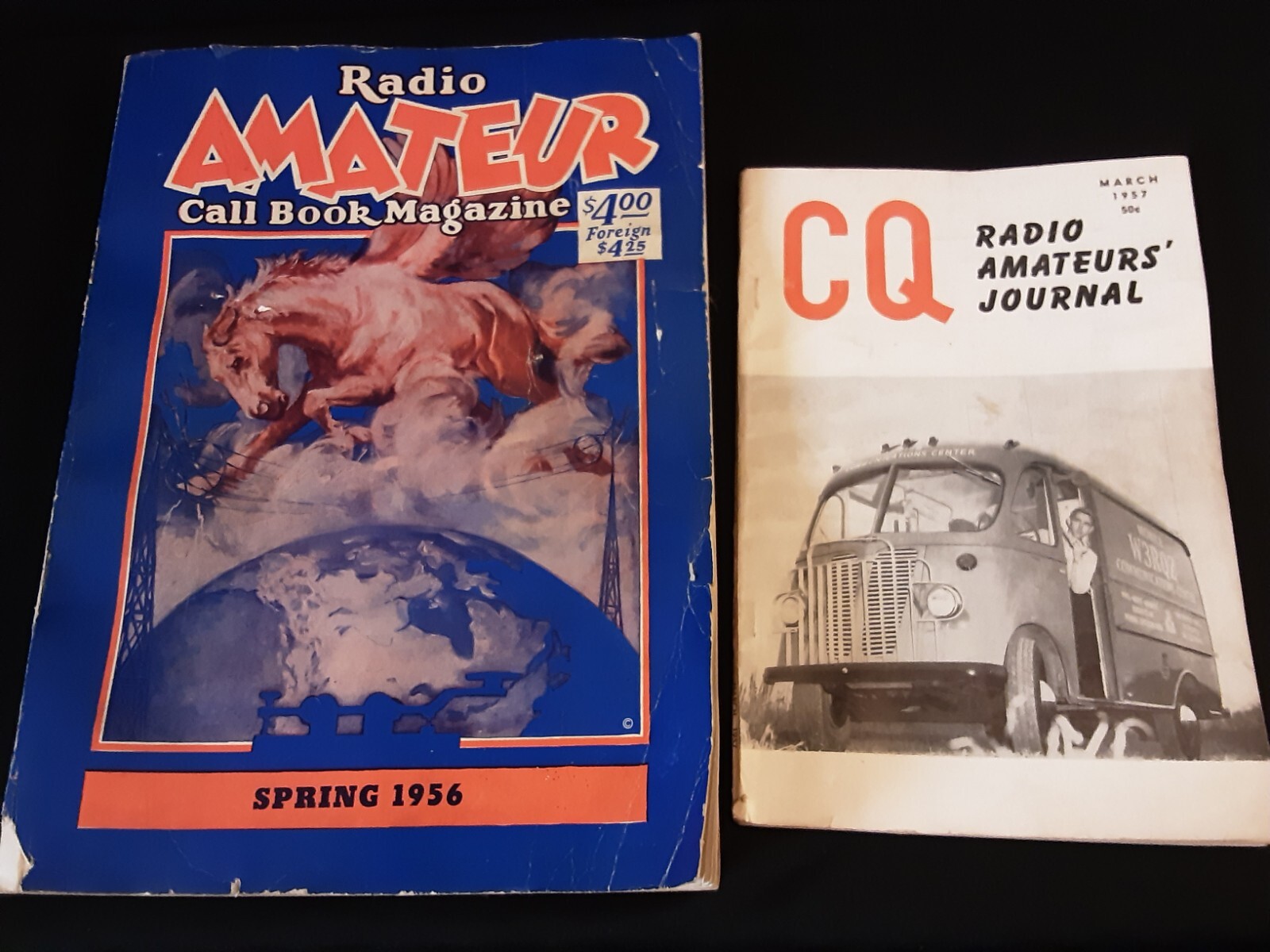 Lot Of 2 Amateur Radio Books Call Book Magazine Spring 1956 QC Journal March 57