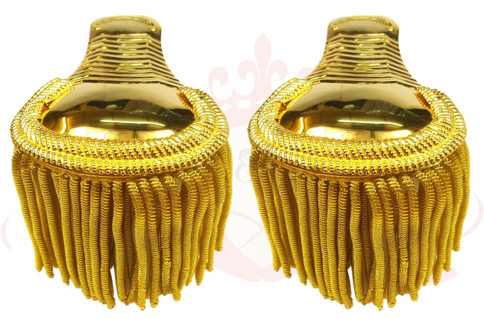Gold Brass Bullion Shoulder Epaulettes with Heavy Fringe,Marching Band Epaulette