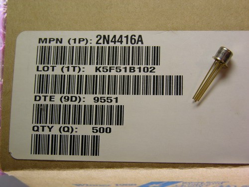 8 Motorola 2N4416A 35V 5mA N-Channel JFET RF Amplifier Transistors TO-72