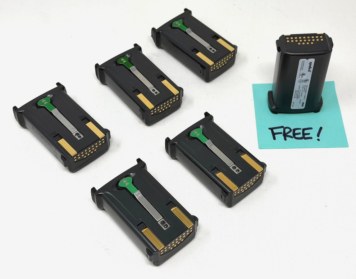 (5-PACK + 1 FREE!) Symbol MC9090 Batteries Used MC9190 MC92N0 Zebra Battery Scan