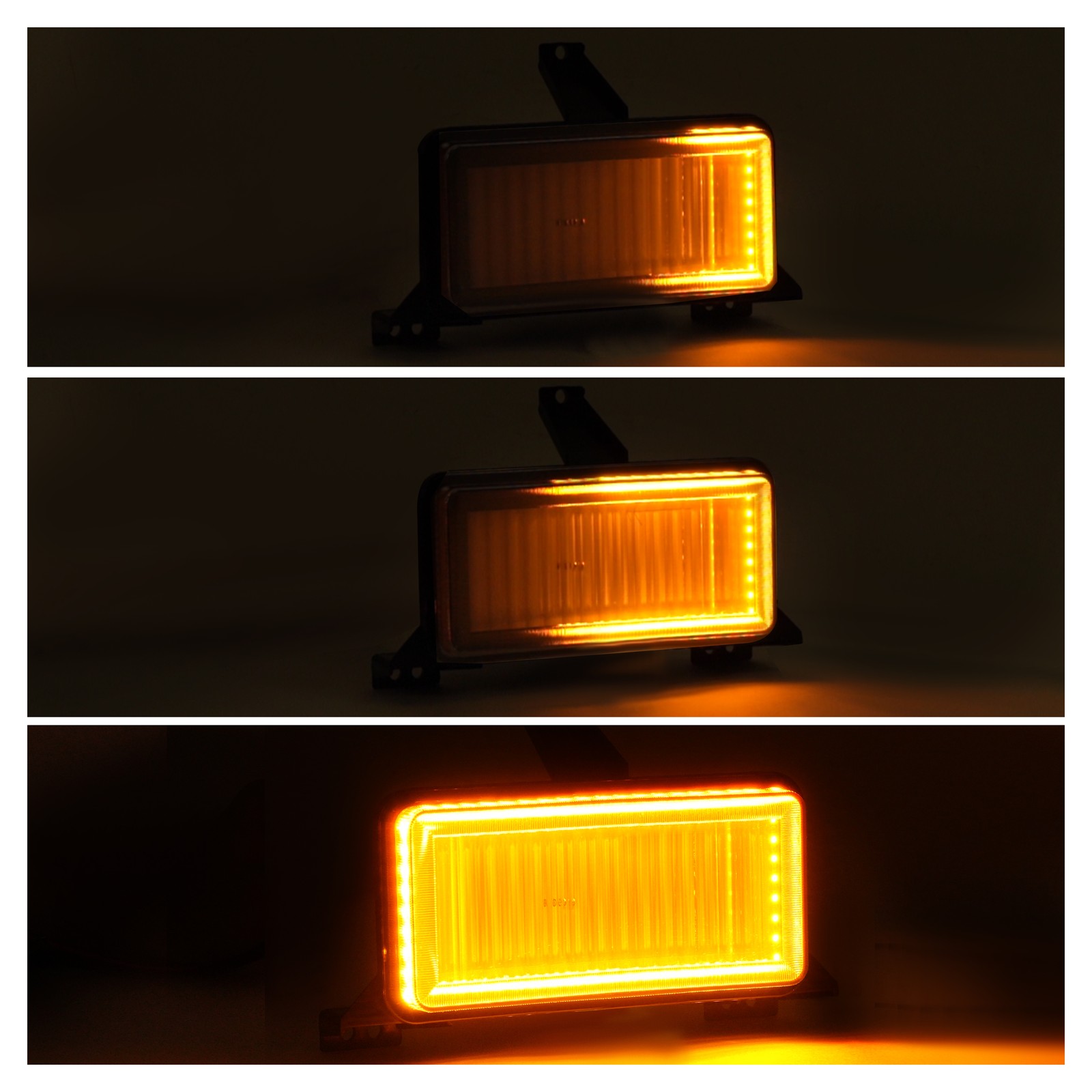 For 83-88 Chevrolet GMC Pickup Truck Smoked Switchback LED Turn Signal Lights