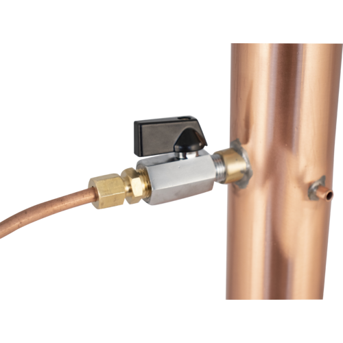 AlcoEngine Copper Reflux Still Top w/ Barb Connections - for Digiboil, BrewZilla