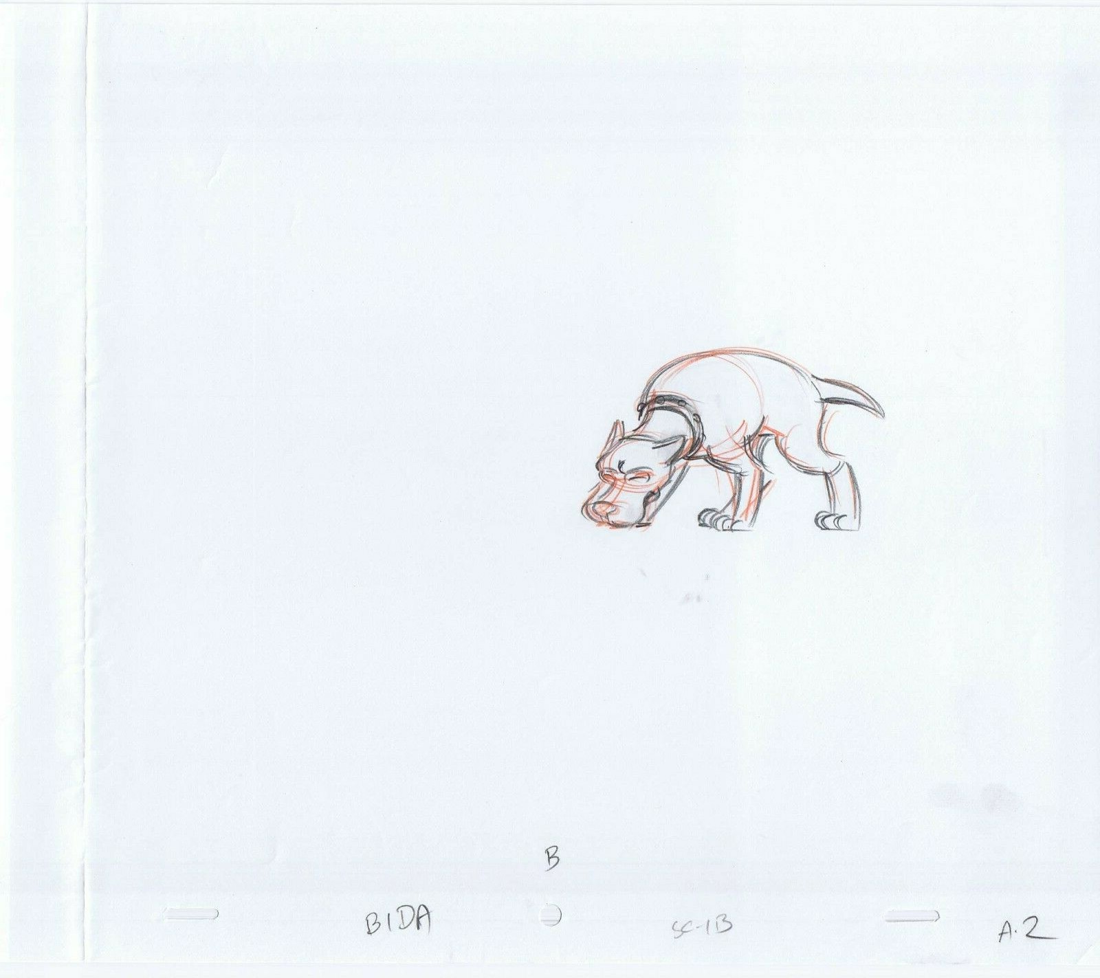 Simpsons BIDA Dog Original Art Animation Production Pencils B SC-1B A-2