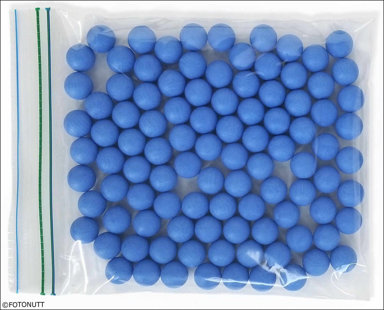 100 Ultra Premium .68 cal Reusable BLUE Rubber Paintless Training paintballs