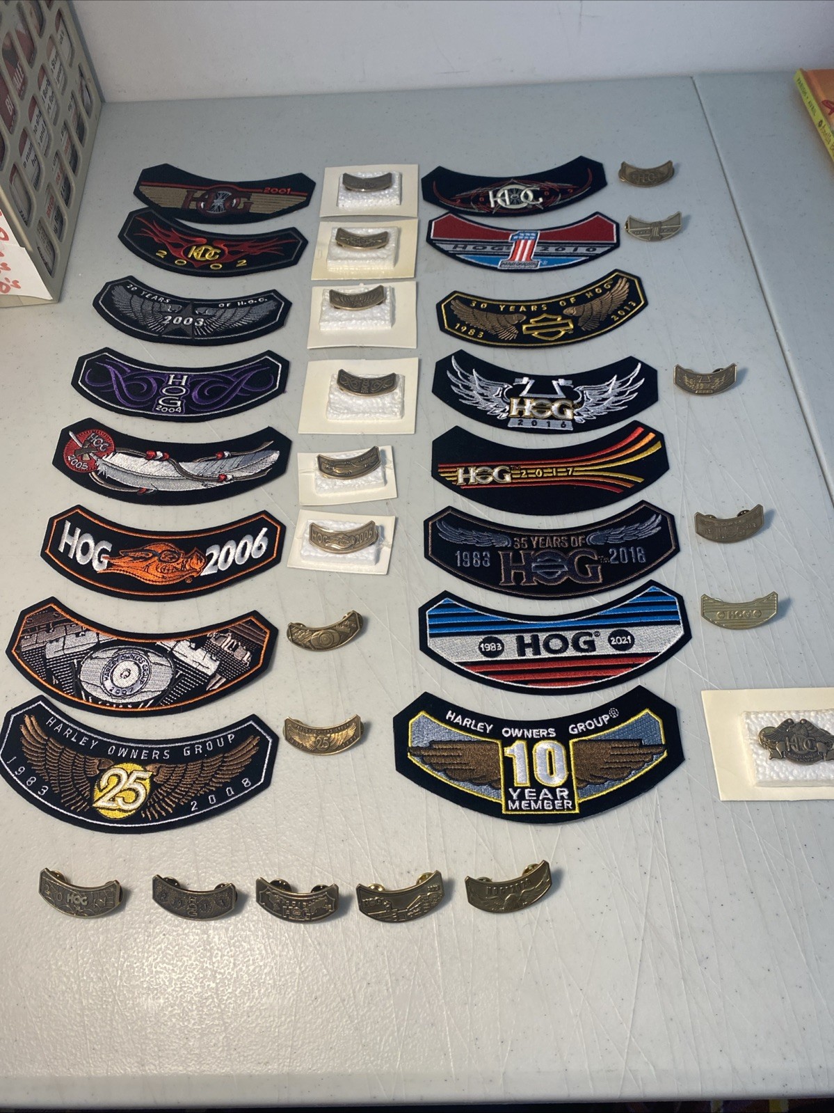NEW Harley Davidson Patch and Pin Lot Wings HOG 2001 - 2010 + More