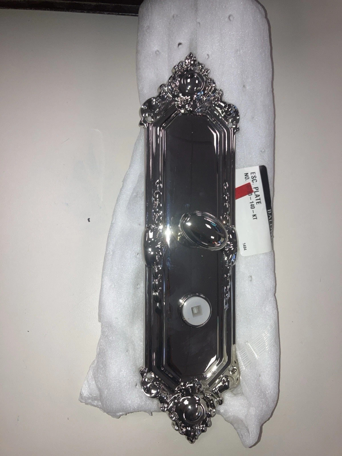 Baldwin 6790-140-KT Door Interior Escutcheon Plate Polished Chrome Finish