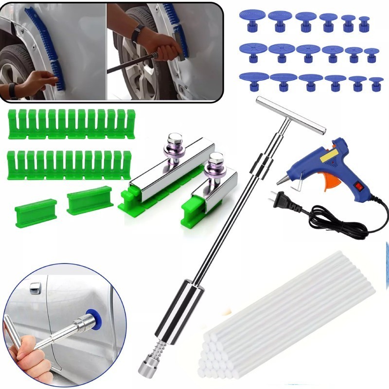 Car Body Slide Hammer Paintless Dent Repair Tools Puller Lifter Hail Removal Kit
