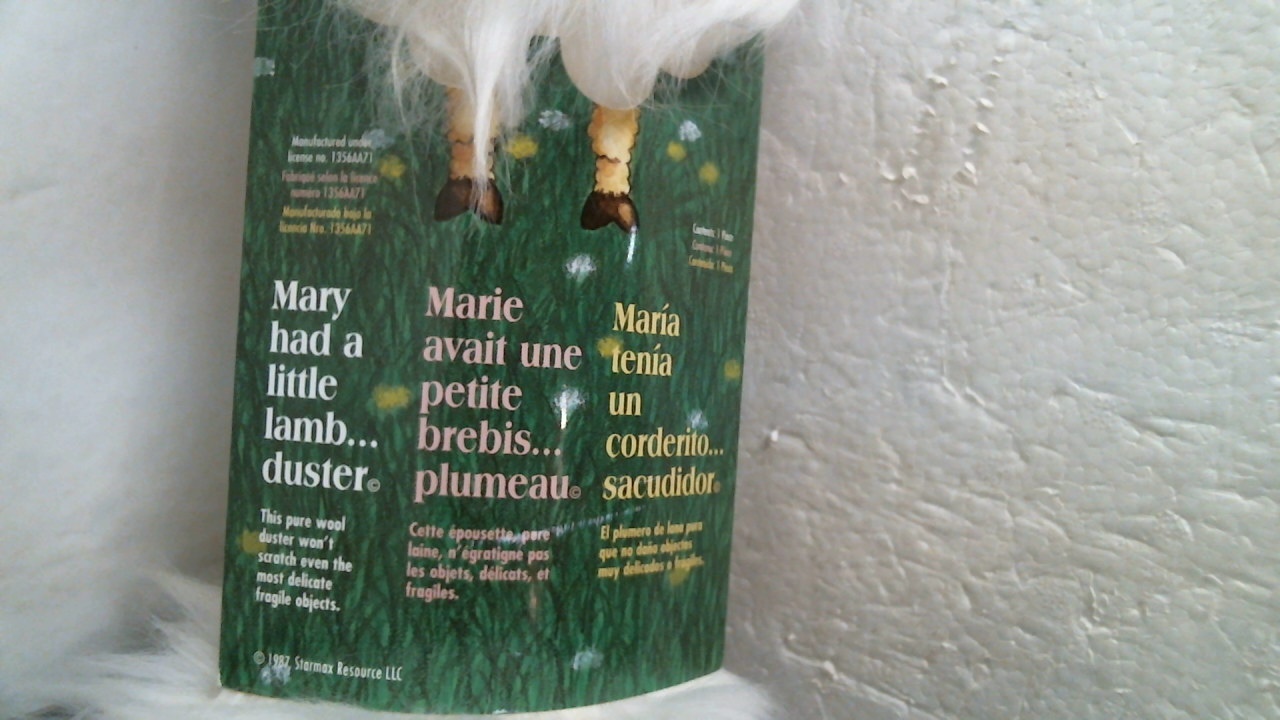 Starmax 32070 Mary Had a Little Lamb Pure Wool Duster w/ Comfort Grip, FREE SHIP